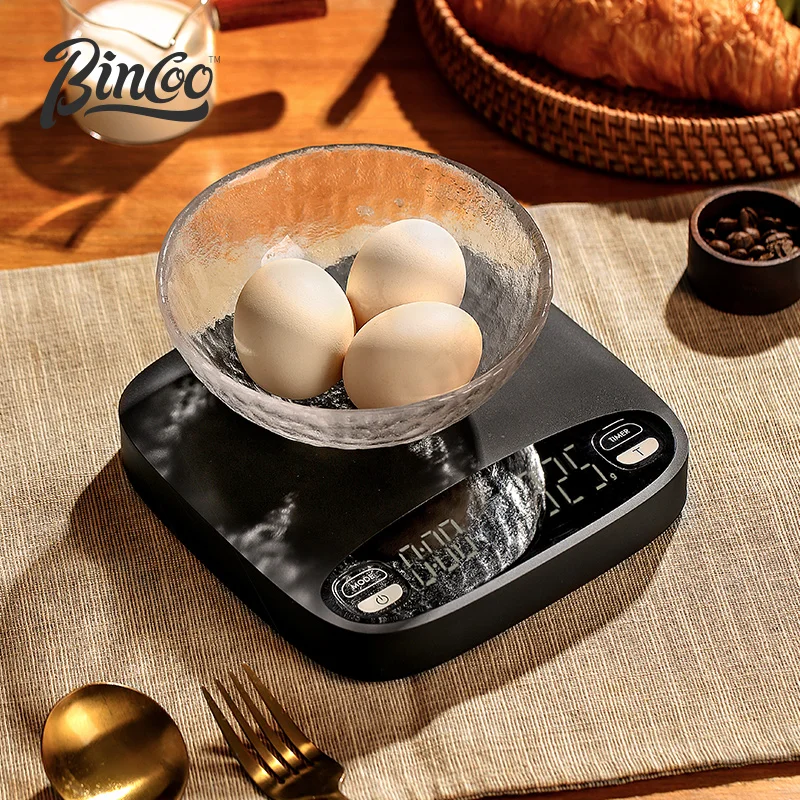 Bincoo Coffee Scale with Timer, Espresso Scale with Flow Measurements, Digital Coffee Scale with Auto Timing Mode