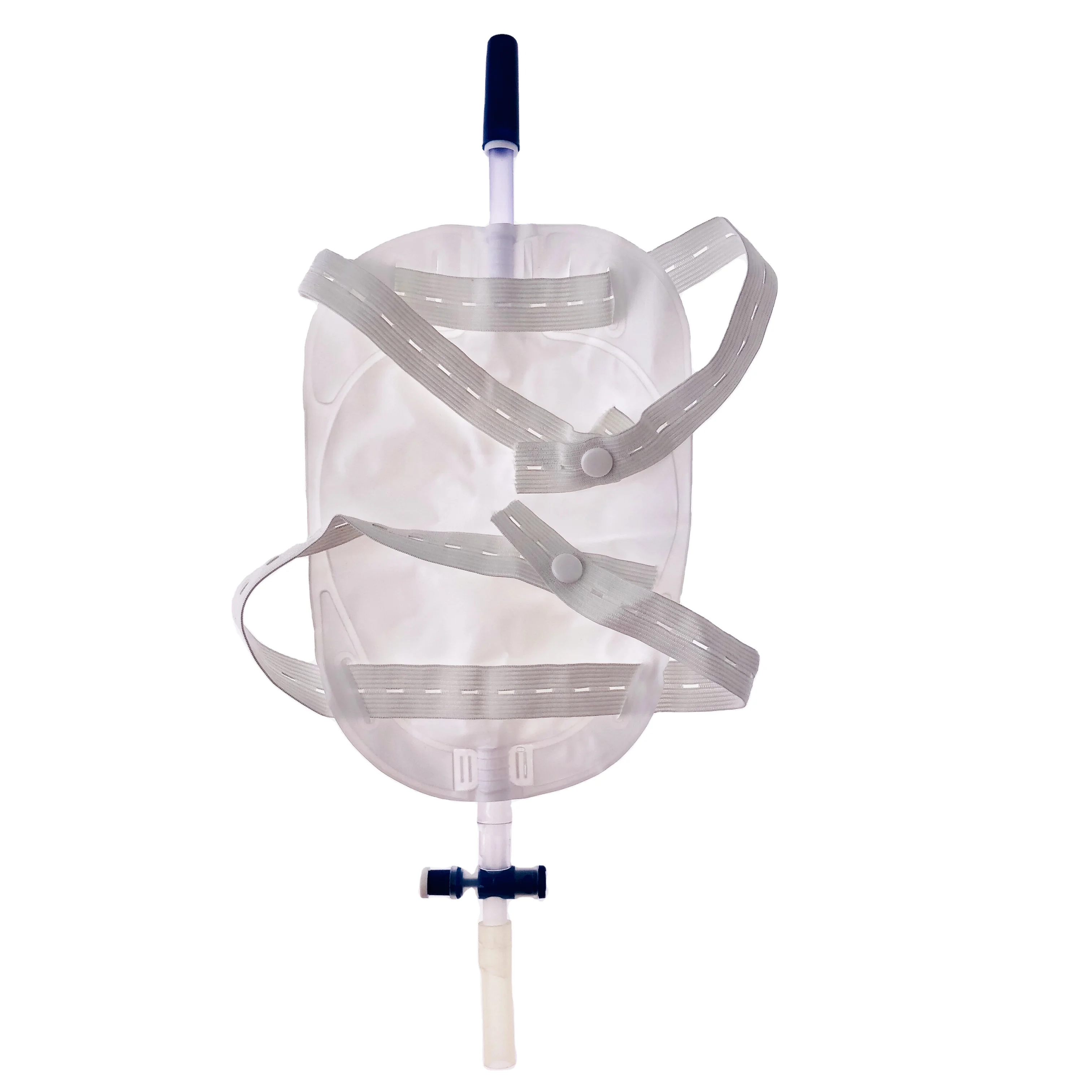 
Greatcare Medical Urine leg bag 350ML urinary drain bag with T valve and two belts 3cm tubes ellipse shape 