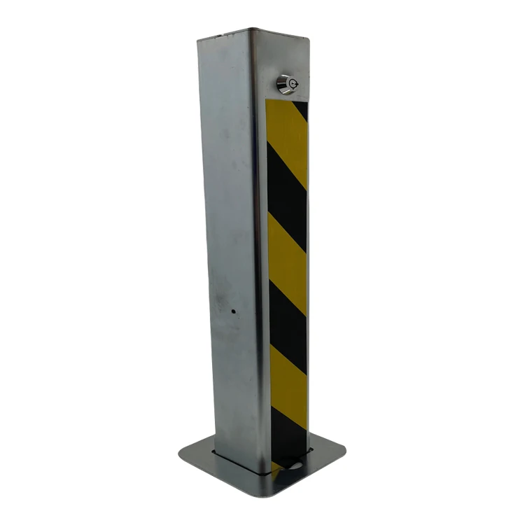 Steel Security Post Auto locking Parking Bollard Drop Down Square and Round Top