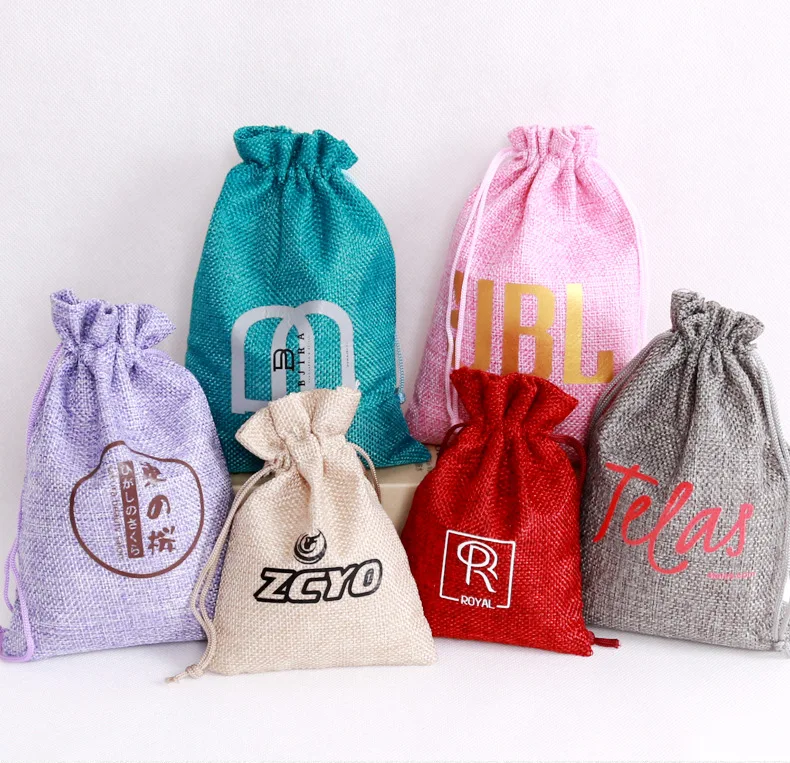 Wholesale Shopper jute Bag Eco Friendly jute bag for rice Burlap Jute Bag With Custom Printed Logos