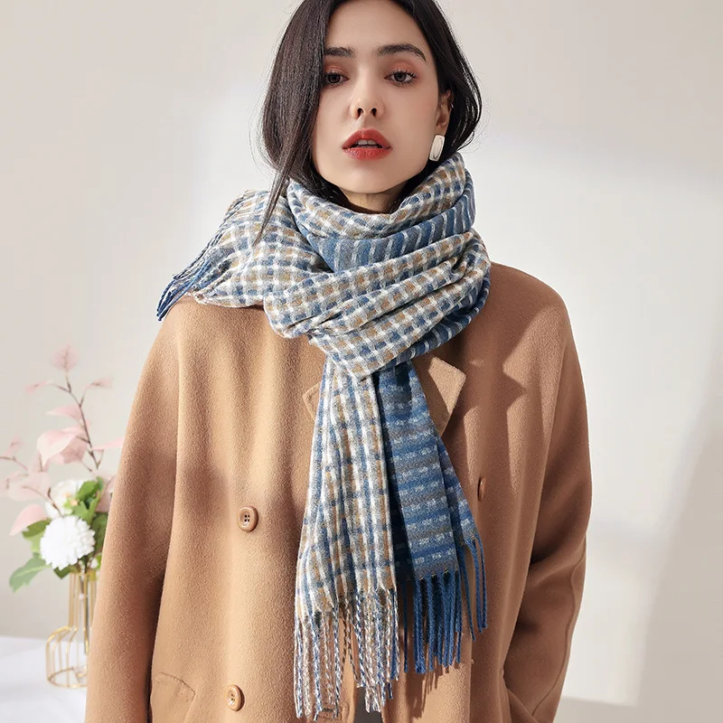 JOJO 2022 Fashion Tassels Muffler Wool Spinning Warm Necker Chief Women Scarf for Girls
