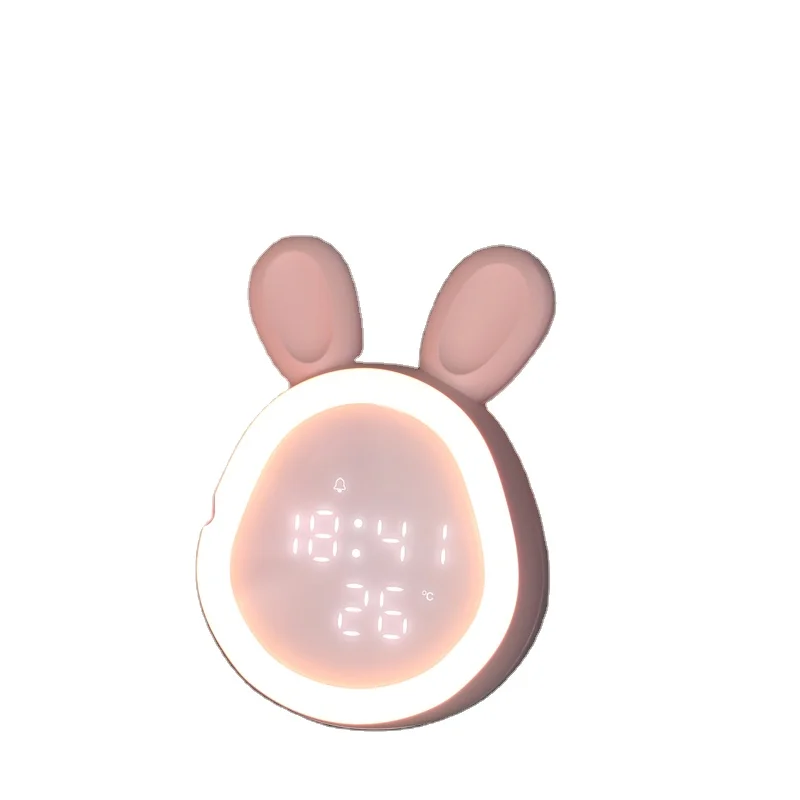 LED Alarm Clock Digital Kids Single Face Kids Cartoon Modern for Girls Lovely Gift