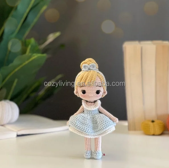 Multi Pretty Crochet Princess Dolls Mermaid Doll Handmade Kids Toys Amigurumi Princess Baby Toys Amigurumi Doll