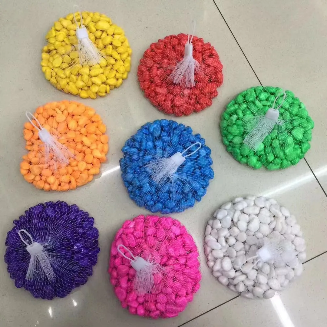 Wholesale multicoloured Glass Pebbles