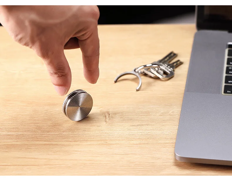 S316 Hand Spinner Toy Focus Toy Stainless Steel Metal Decompression Pendant Gyro Pendant Necklace Keychain Pendant Gyro