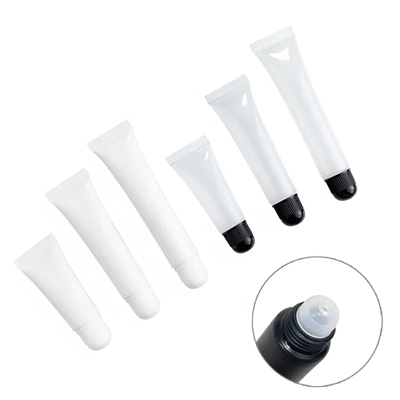 Wholesale High Quality Lipstick Cosmetic 10ML 15ML 20ML Squeeze Plastic Lip gloss Tube aluminum Lip Balm Squeeze Tube