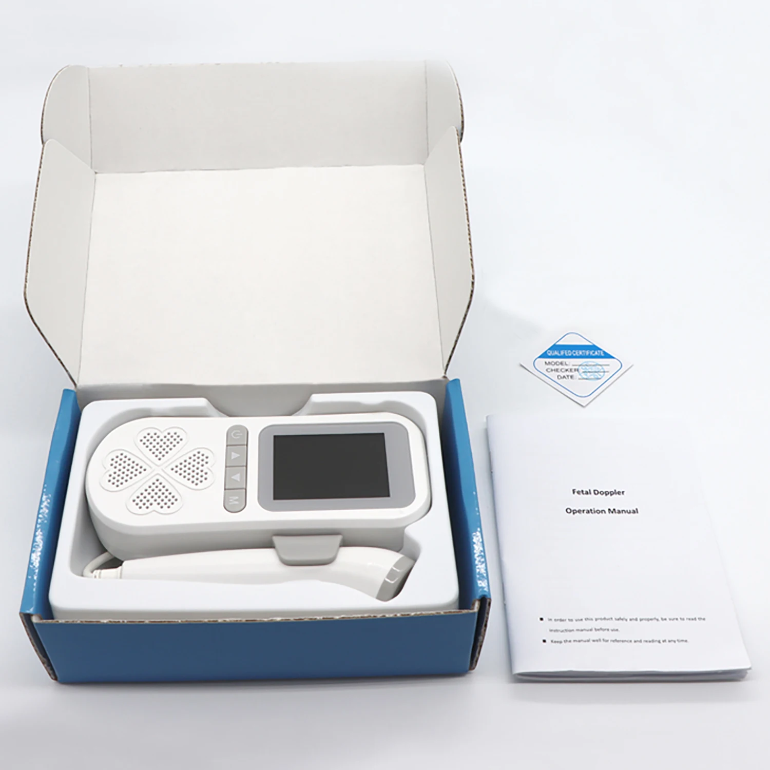  Color TFT Screen Display Ultrasound Pocket Doopler Fetal Heart Sound Monitor Hand Hold Pregnant