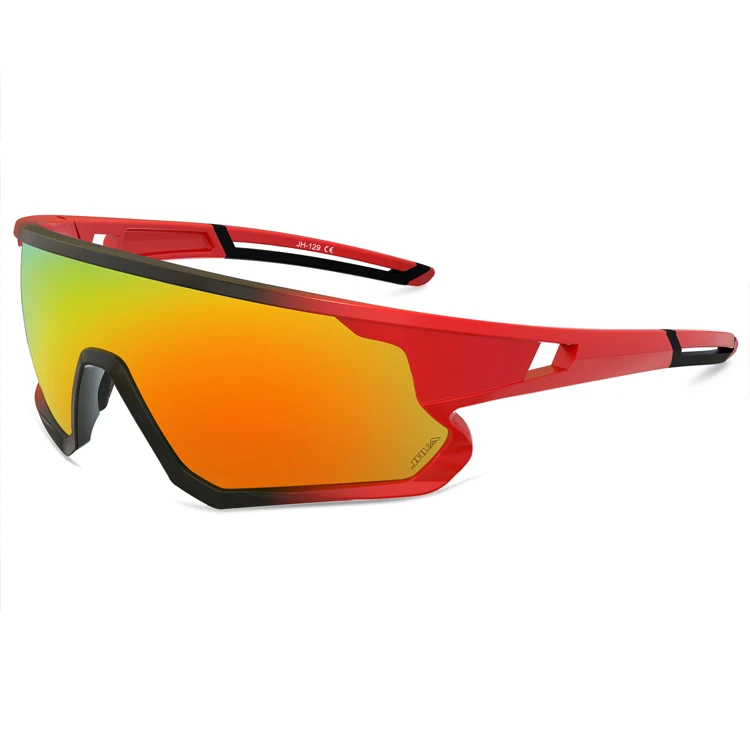 In Stock OEM Custom Logo Womens Uv 400 Protection Bicycle Shape Glasses Polarised Sport Sunglasses For