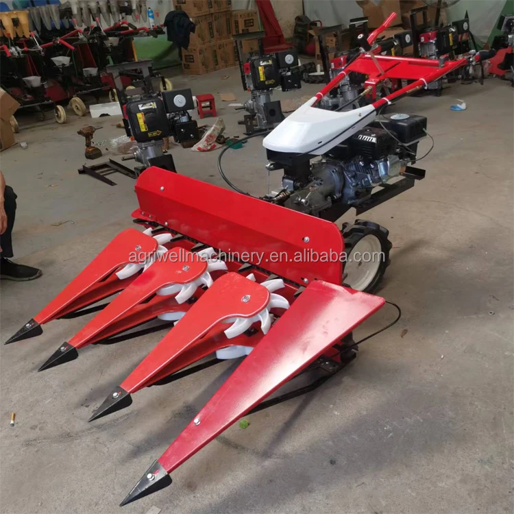 Mini Reaper Harvester for Rice Wheat Paddy Corn Farm Tractor Drive Combine Corn Reaper with Used Engine Grain Harvester