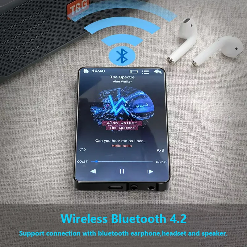 Factory price 4inch IPS MP4 player BT 4.2 touch screen MP4 player