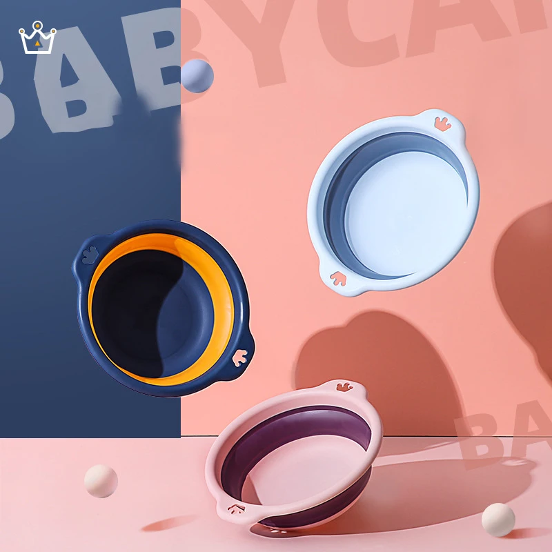 Lightweight Collapsible Wash Basin  Collapsible Round Wash Basin for Bottles Multipurpose Folding Plastic Basin for Pump Parts