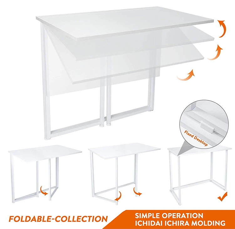 Vekin Furniture High Quality Metal Frame Wood Folding Table Outdoor Portable Camping Foldable Table Easy To Assemble