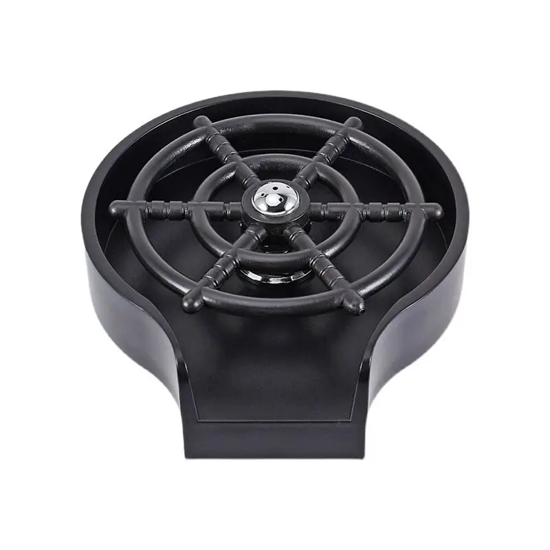 Automatic Cup Washer Kitchen Tool Cup Washing Glass Kitchen Sink Rinser Abs+stainless Steel Stainless Steel Songbai Modern Black