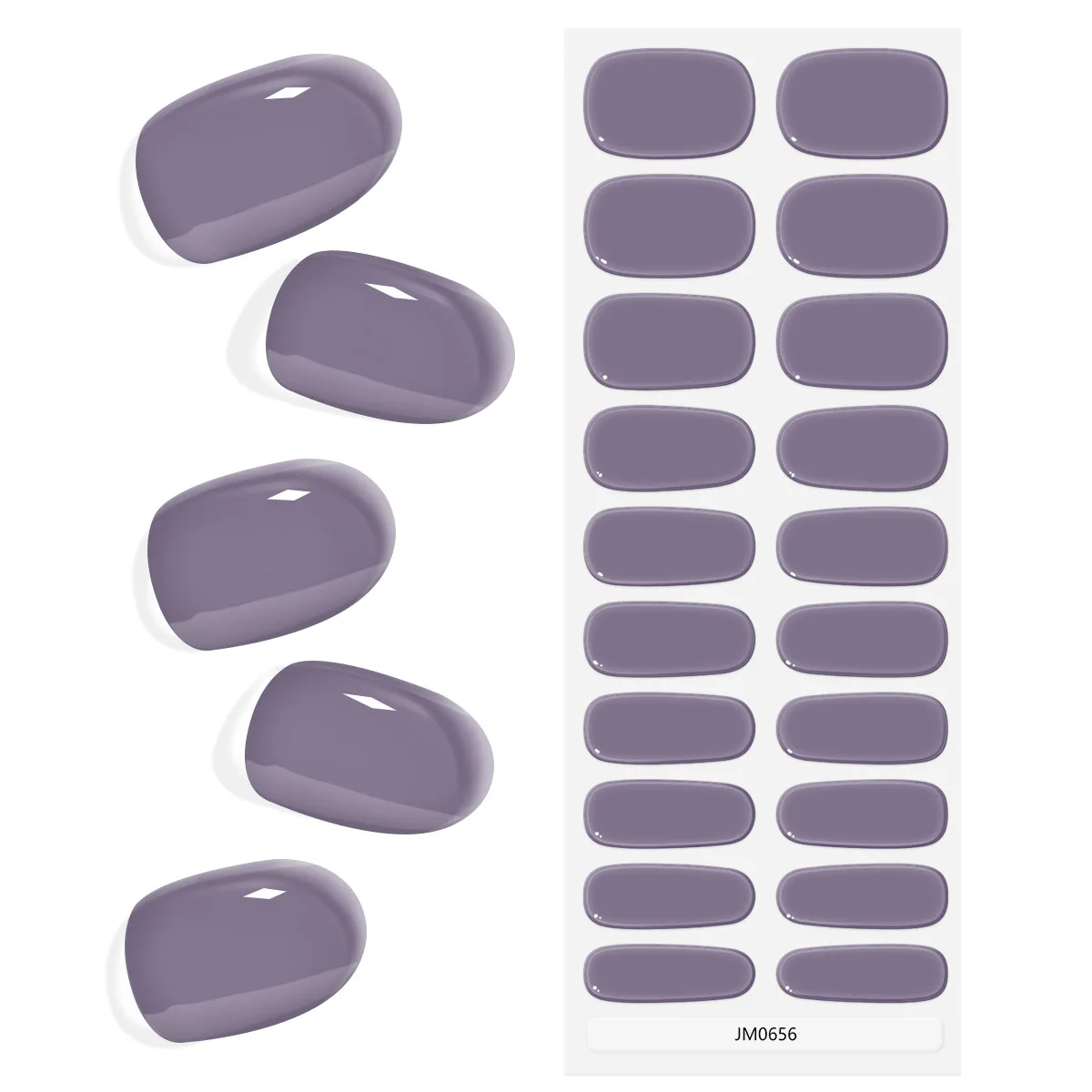 Factory High Quality Easy To Use Australian Semi Cured Gel Nail Strips Glossy Long Lasting Nail Polish Sticker