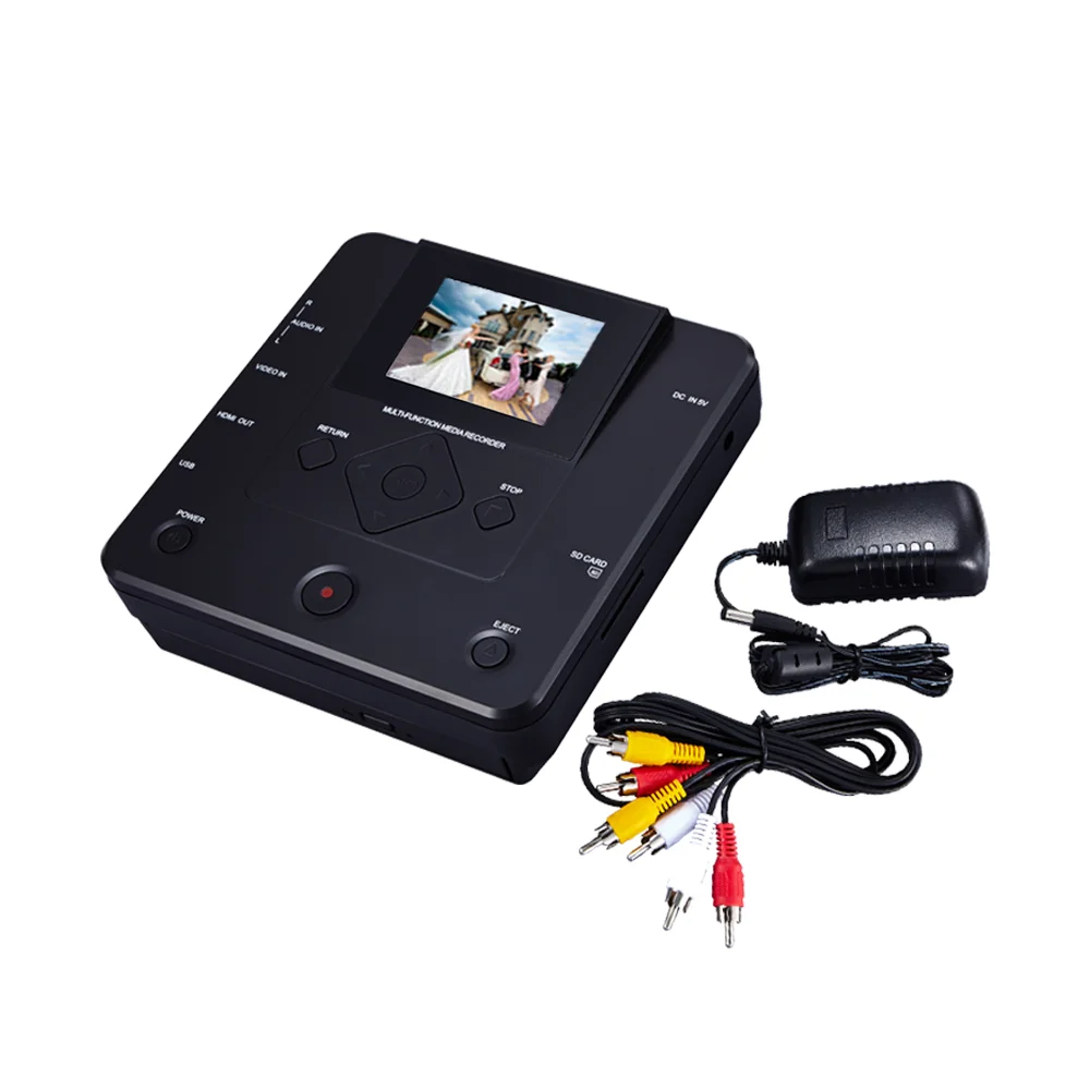 android based 2.8 inch AV in to DVD portable recorder player for vhs vcr