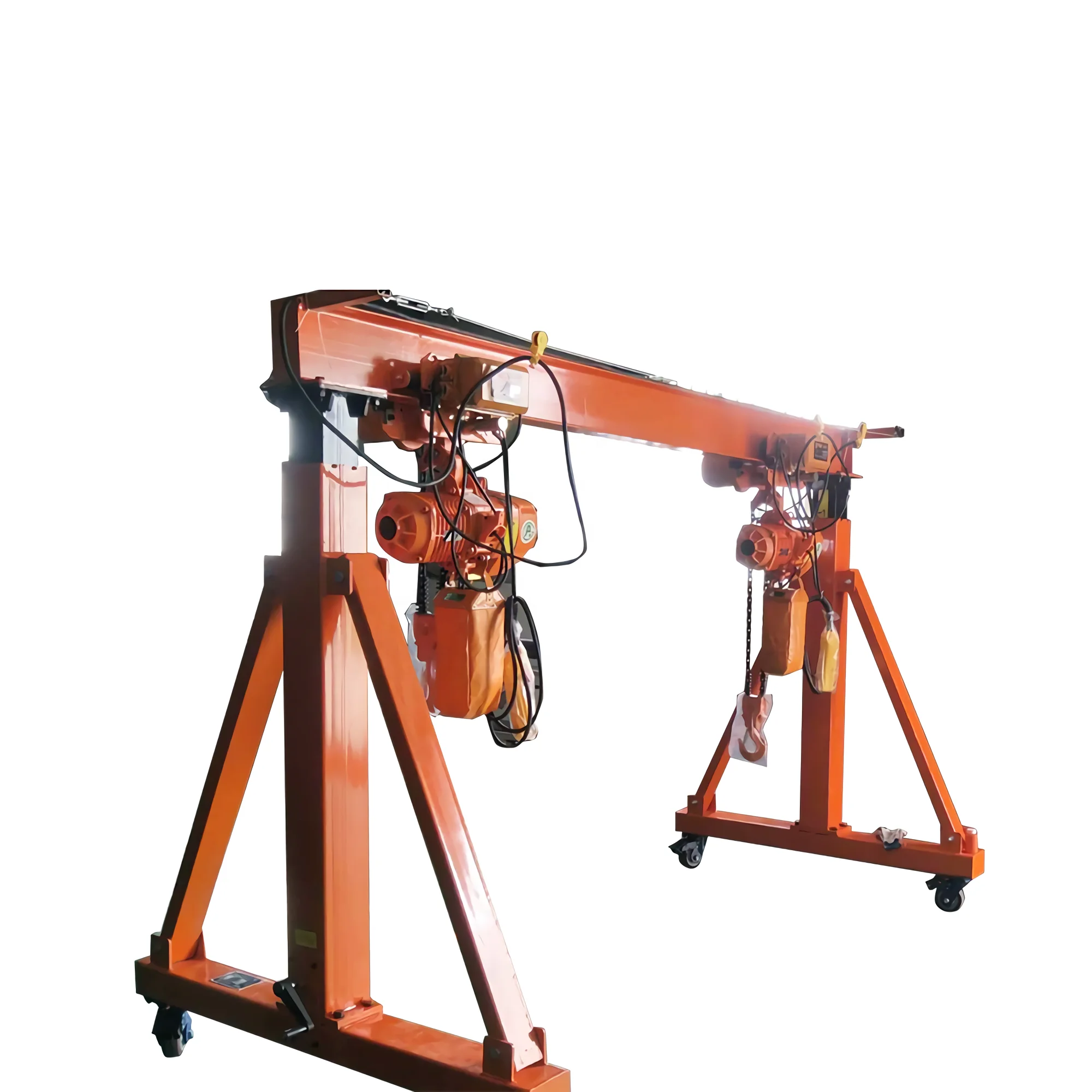 Small Indoor outdoor Mobile Hand crane 500kg 1ton 2ton 3ton 5ton Operated Electric Simple Light Duty Mini gantry crane price