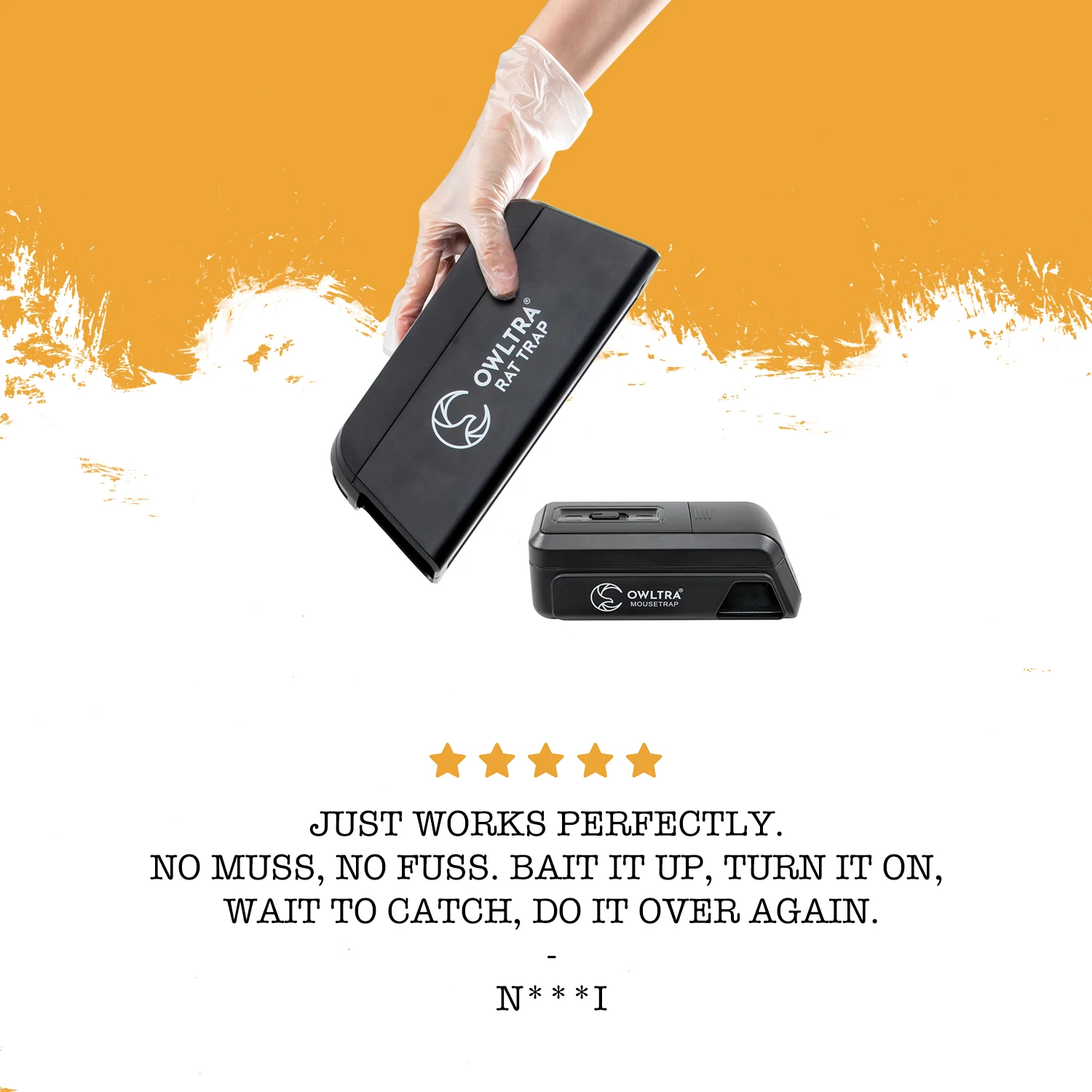 [OWLTRA] New Product Black Mouse Rodent Bait Station Cat Electric Shock Rat Trap Box Rat Kill Traps