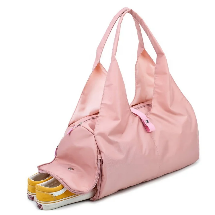 Fashionable Multi-purpose Polyester Women Sport Gym Tote Duffel Bag Outdoor Camping Shoes Pocket Yoga Mat Storage Bag