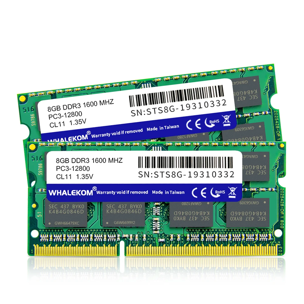 
Wholesale 1.35V 1.5V DDR3 Memoria RAM 8GB 1600MHz 1333MHz DDR 3 RAM 4GB SoDIMM Memory For Laptop 