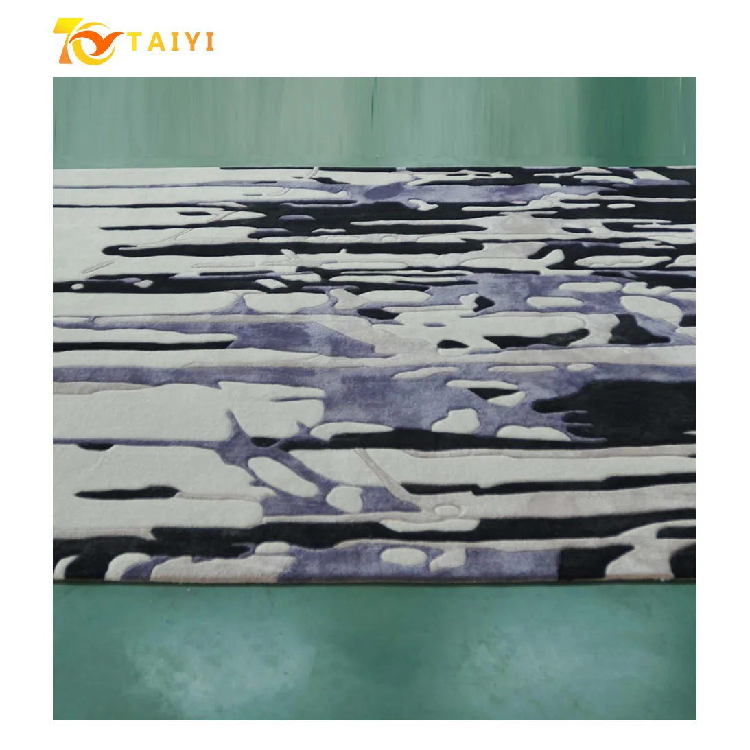 Taiyi wool luxury carpet for living room handmade custom area rugs tufted plain carpet