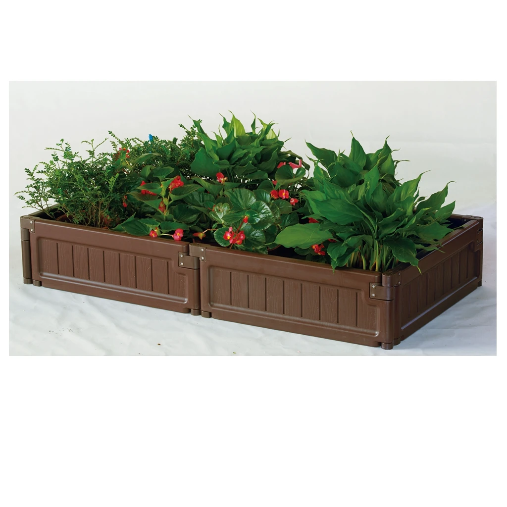Morden Home 4ft Square  Plastic Raised Garden Beds for outdoor