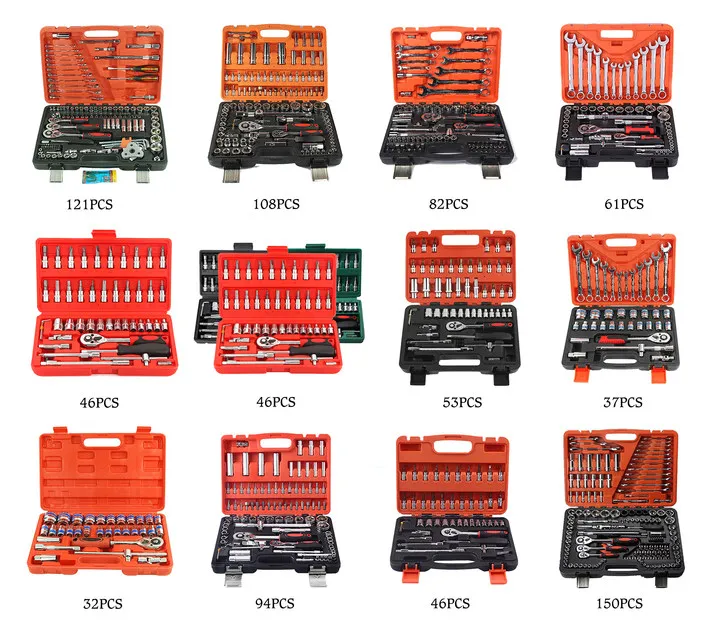 46 PCS Home Mechanic Tool Set for Car Motorbike Repair Daily Maintenance Household Car Repair Tool Box