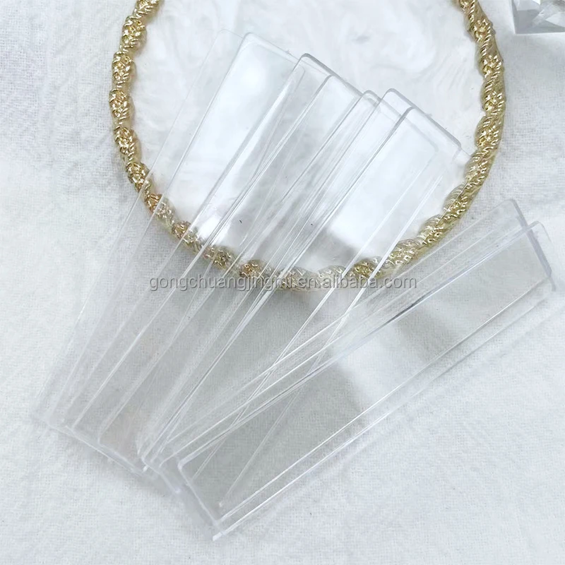 Transparent Sticky Glue Nail Display Board Strip Reusable Acrylic Gel Polish Nail Art Display Stand