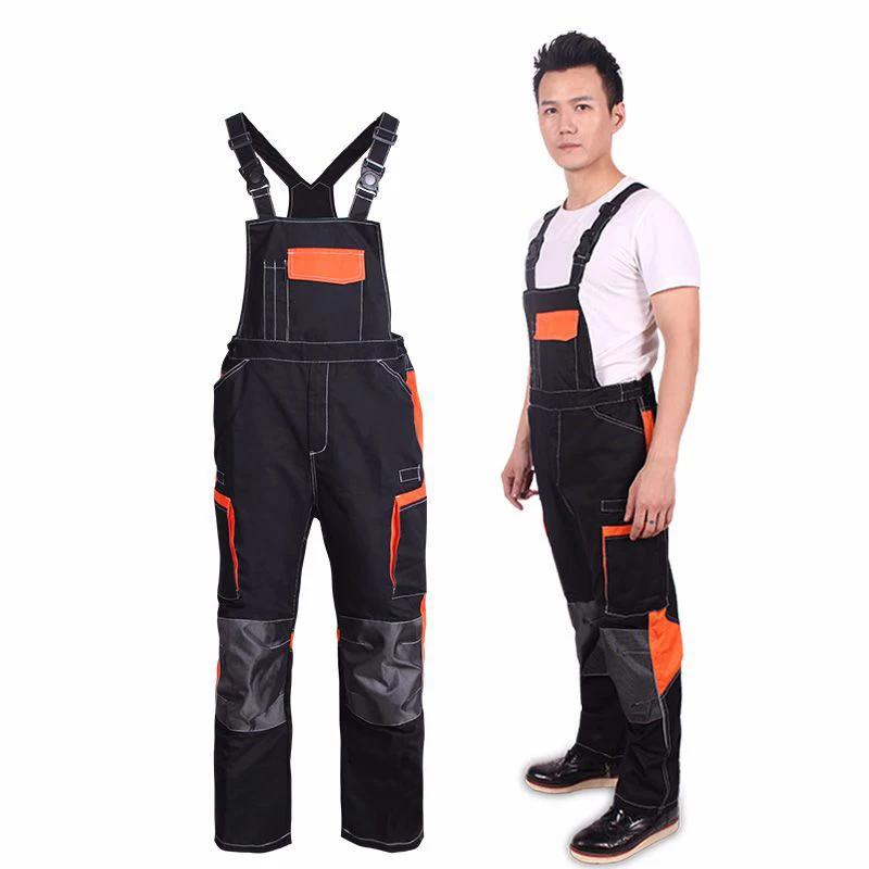 JL243 Auto repair spray paint coveralls overalls multi-pocket bib suspenders