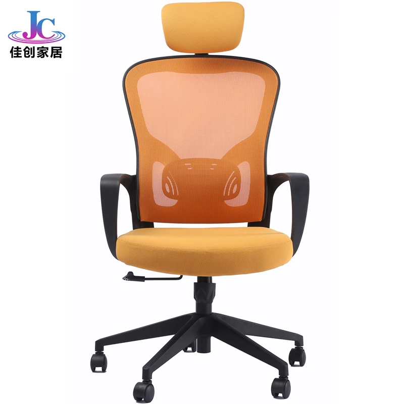 
orange and black ergonomic hot sale office chair wholesale modern office swivel mesh chair 