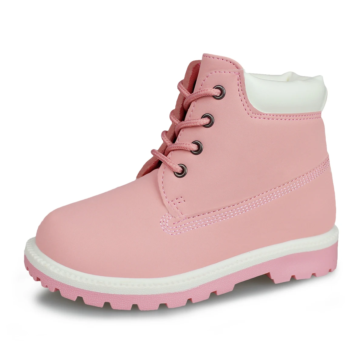 
Kids Lace-Up Ankle Boots Boy Girl Waterproof Outdoor Workboots 