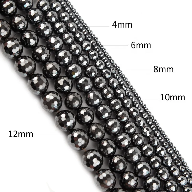 Бусины-разделители из гематита в ассортименте граненые круглые квадратные разделительные бусины бусины-разделители для ювелирных изделий подвески «сделай сам» россыпью