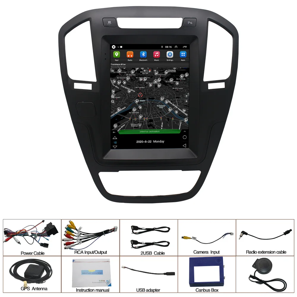 9.7' Vertical style Android 9.0 Car DVD radio GPS PLAYER for OPEL Vauxhall Holden Astra J 2010--2013 navigation 1G 16G