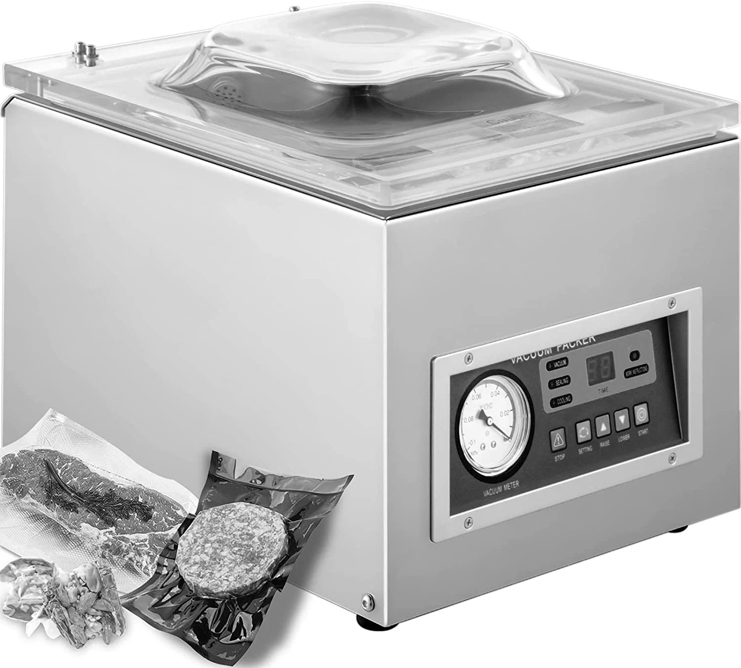 DZ 260S Automatic CE nitroge vacuum packer sealing machine single chamber for food commercial vacuum packing machine