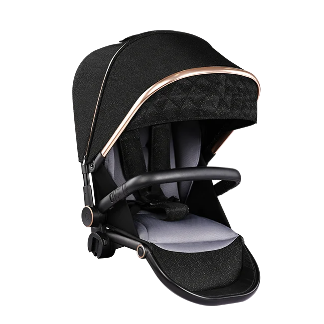 Foldable Infant Stroller, Folding Baby Pushchair, Baby Stroller with Height Adjustable Reversible Seat