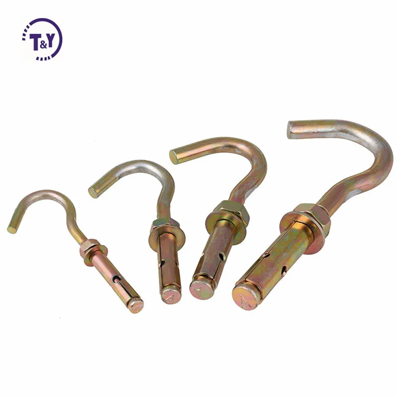 Zinc Plated J Type Sleeve Anchor Hook Expansion Bolts for Solar Water Heater