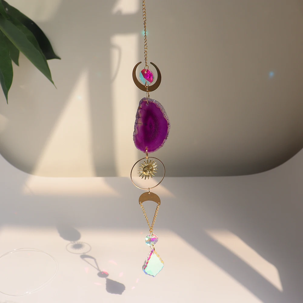 Hot Sale Home Decor Crystal Wind Chime Crystal Suncatcher Wind Hanging Room Garden Decoration