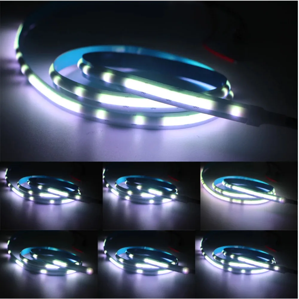 COB светодиодный пиксель светодиодных лент 5V WS2812B SK6812 332 светодиодов/м Мечта Цвет адресуемых программируемый цифровой гибкий FOB RGB ленты света 1 м 3