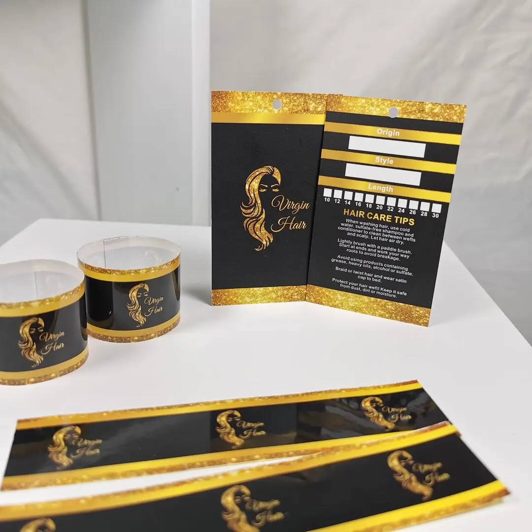 price tag custom logo hair wig label tags paper hang tags business thank you card