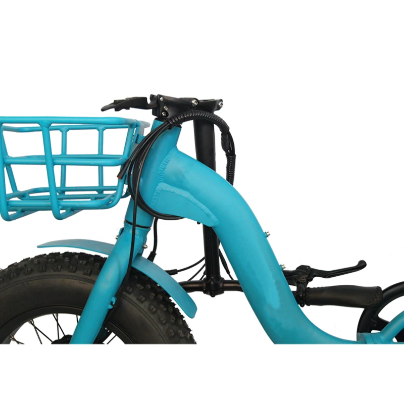 EZREAL 16-Inch Folding Electric Cargo E-Bike 750W 48V 14Ah Lithium Battery New Design Aluminum 3-Wheel Trike for Adults