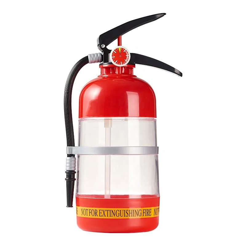 Fire Extinguisher Drinking Portable Barrel Plastic Game Glass Beverage Beer Drink Dispensers for Adults Party