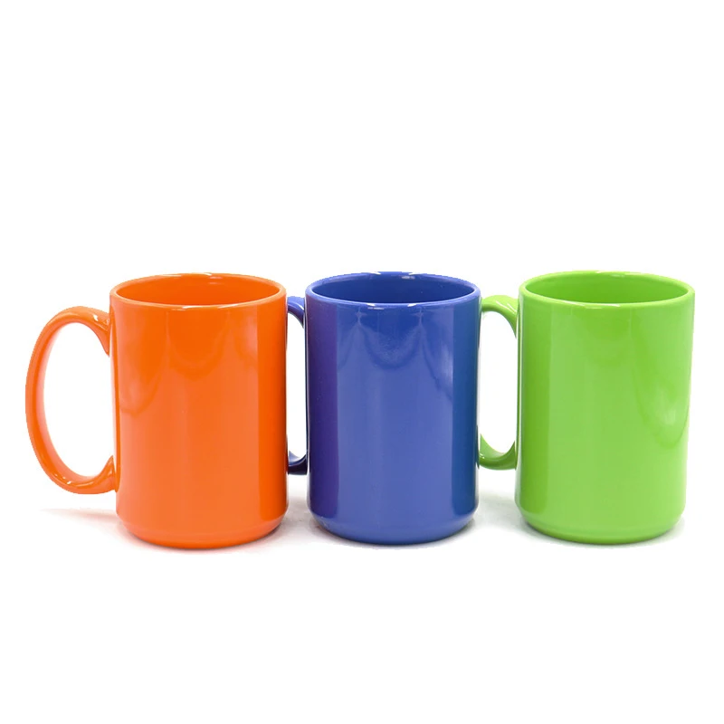 Custom Cheap Full Color C Handle Blank Travel Mug DIY AD Dye Mugs Sublimation Ceramic Printing  Mug for present free gift