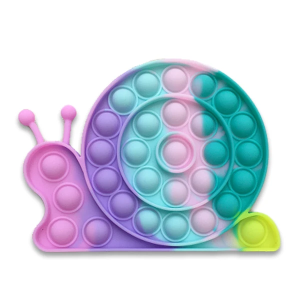 Latest Simple Fidget Buttons Keychain Toy Popping Fidget Toy Bubble Push It Silicone Sensory Fidget Toy