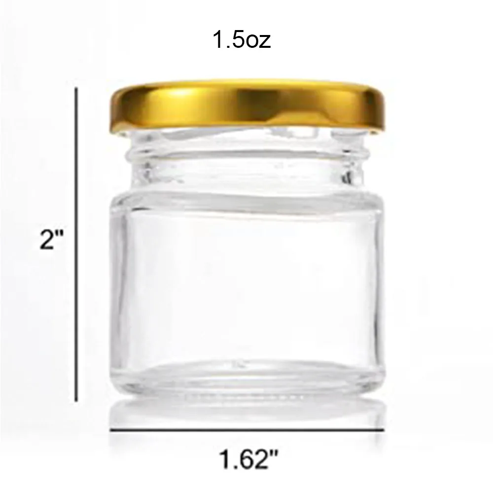 Empty clear mini 25ml 35ml 50ml 75ml 100ml jam jars bird nest packaging virgin coconut oil bottle small glass jar for honey