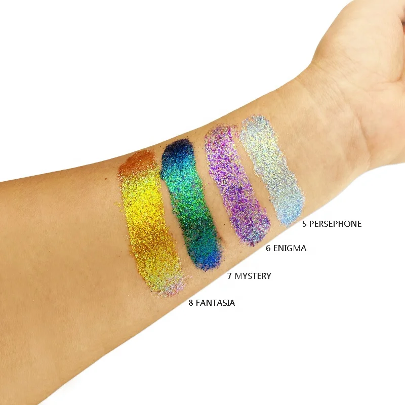 Private Label Transparent New Multichrome Chameleon Pigment Gel Liquid Glitter Eyeshadow