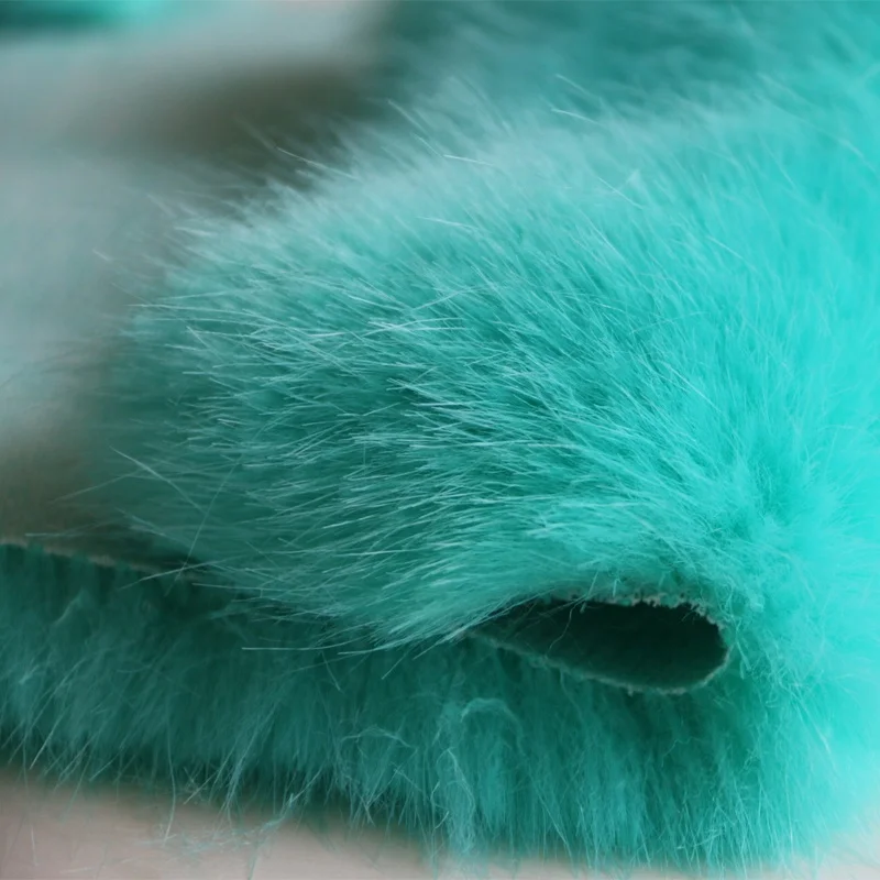 
Wholesale Faux Fur Fabric Blue Faux Fox Fur Fabric Long 