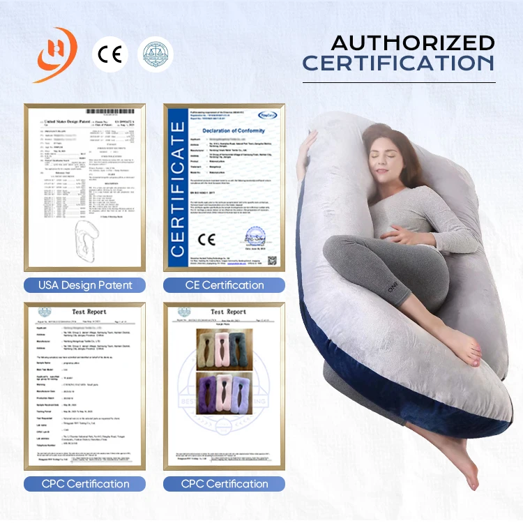 J Shape Maternity Pillow Pregnant Women Body Feeding Support Cover Pillow with Removable Washable hot sale