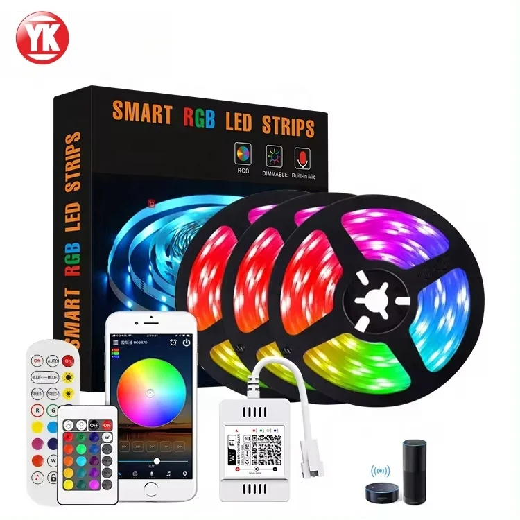 Wholesale new arrival Led Light Stirp 12v Bluetooth Remote Control Decoration Lighting SMD5050 Profile RGB Lighting Luz De Led