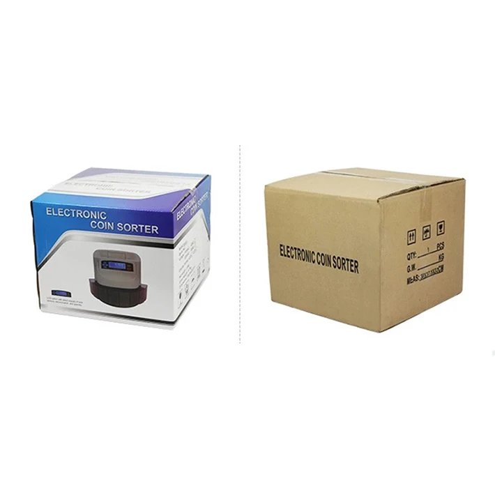 Min Coin Sorter coin counting machine LCD Display Automatic Coin Counter  show  Total Value