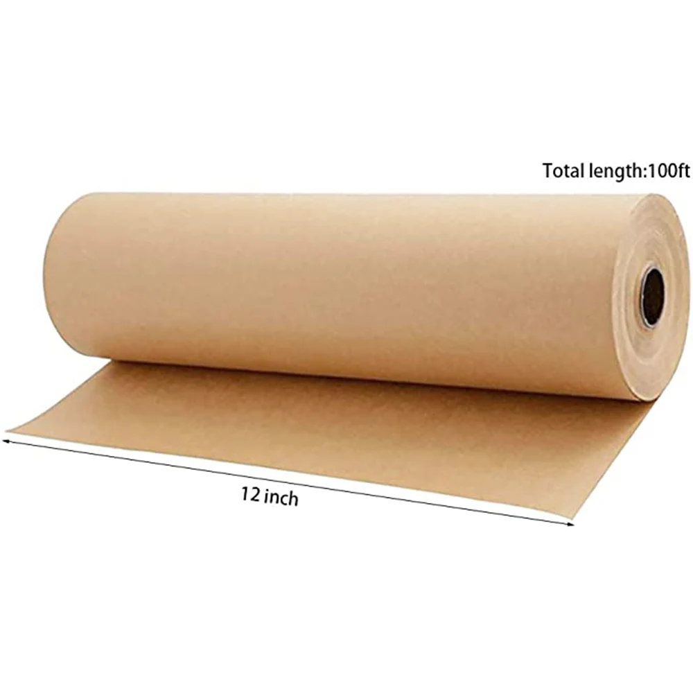 2022 New Arrival  Brown Ribbed Kraft Paper Big Roll Wrapping Recycled Paper Roll