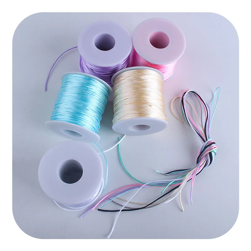 DIY Accessories Teeting Toys Bracelet Necklace Pacifier Clips Strong Nylon Satin Silk Crochet Braided Cord